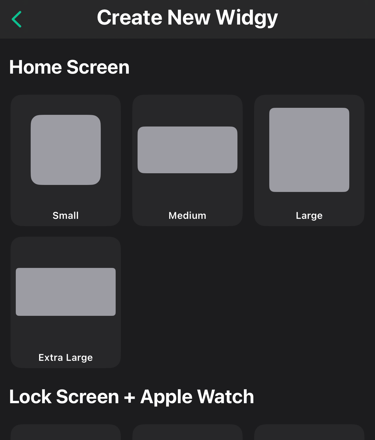 Widgy Create New Page