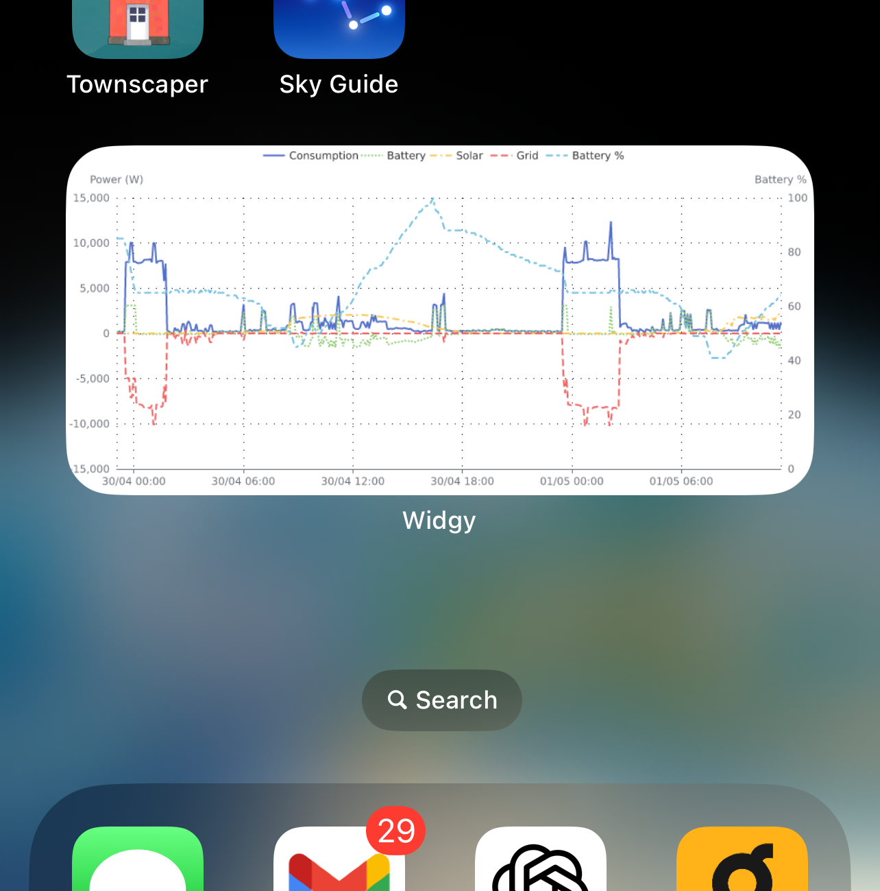 Widgy Widget on Home Screen